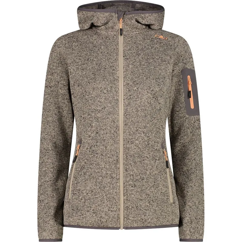 CMP Fix Hood Damen Fleecejacke sabbia terra