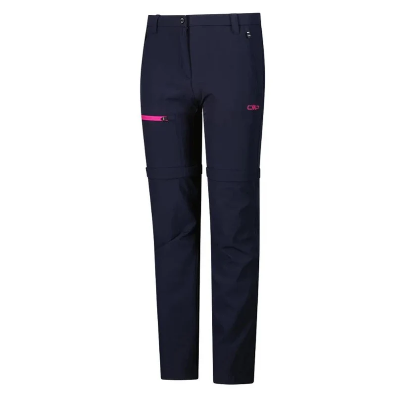 CMP Sport Kid Girl Zip-Off Trekking Pant black blue