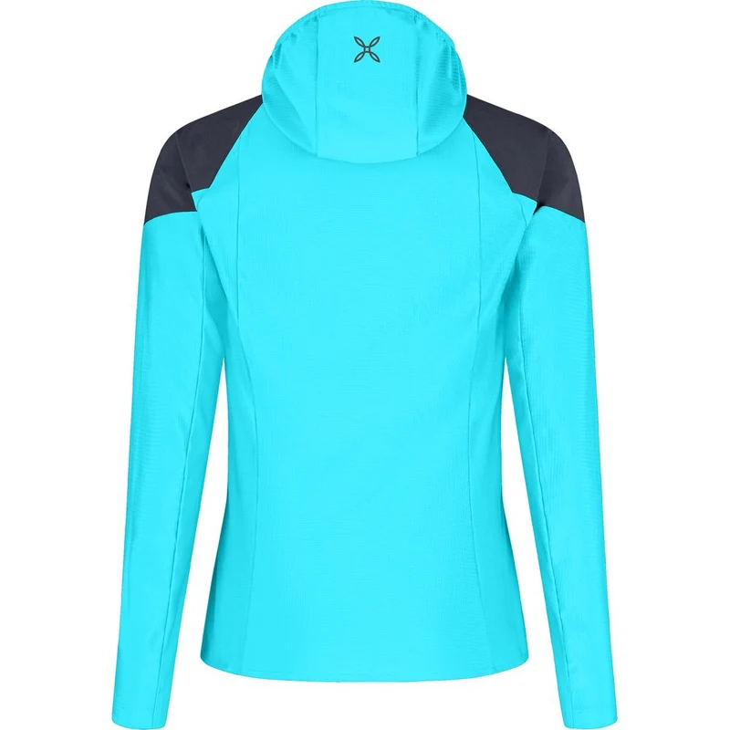 Montura Spitze Hooded Maglia Damen Fleecejacke turquoise graphite blue