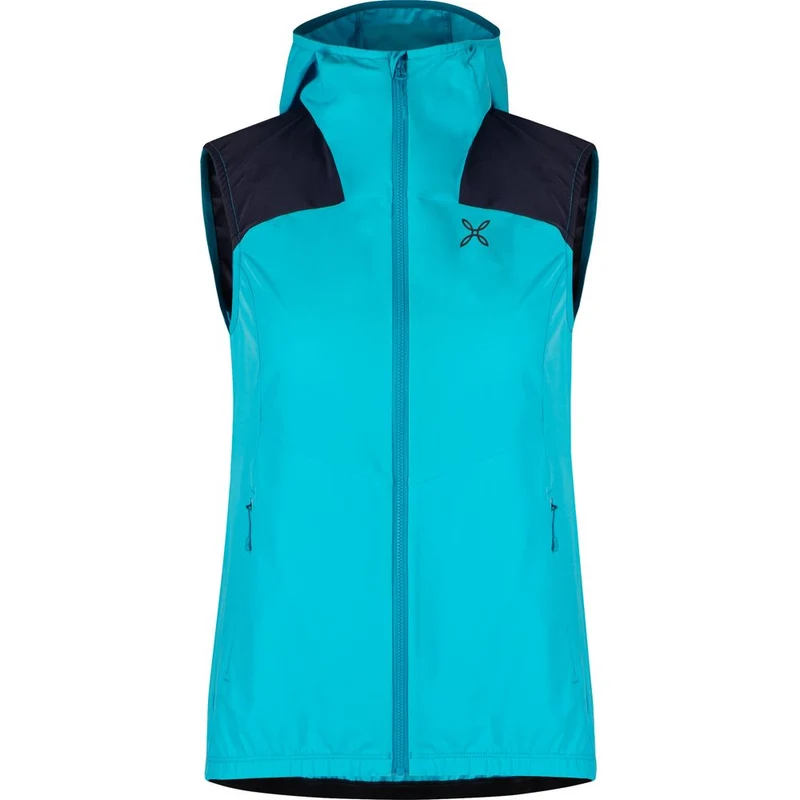Montura Rise Hooded Damen Weste turquoise graphite blue
