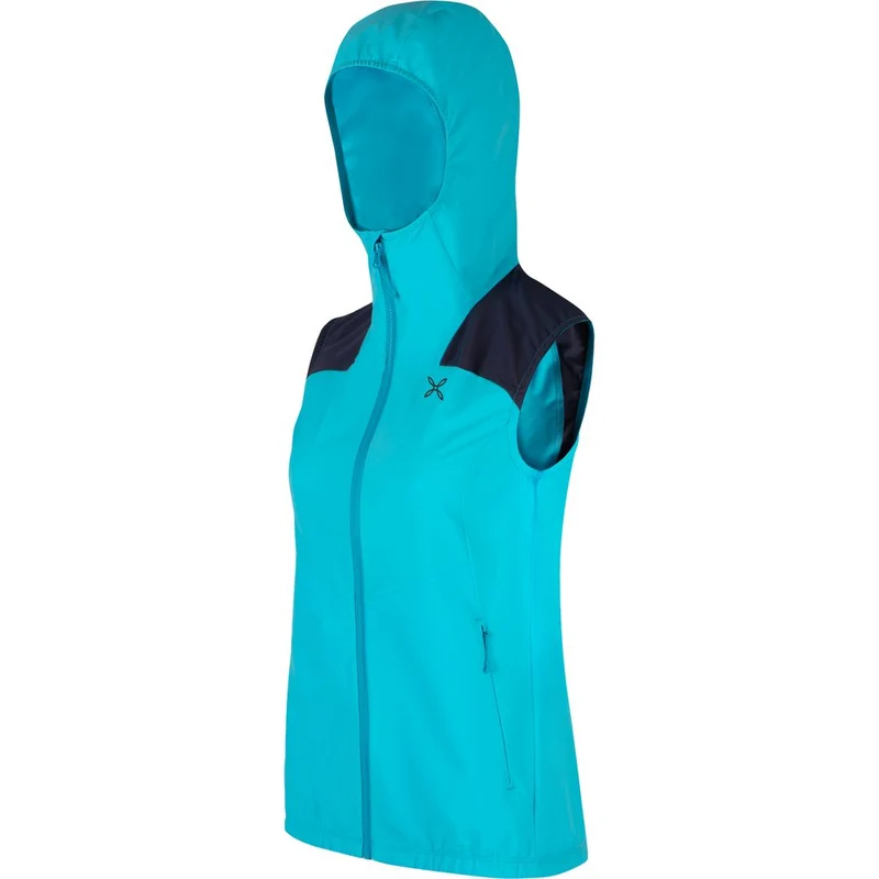 Montura Rise Hooded Damen Weste turquoise graphite blue