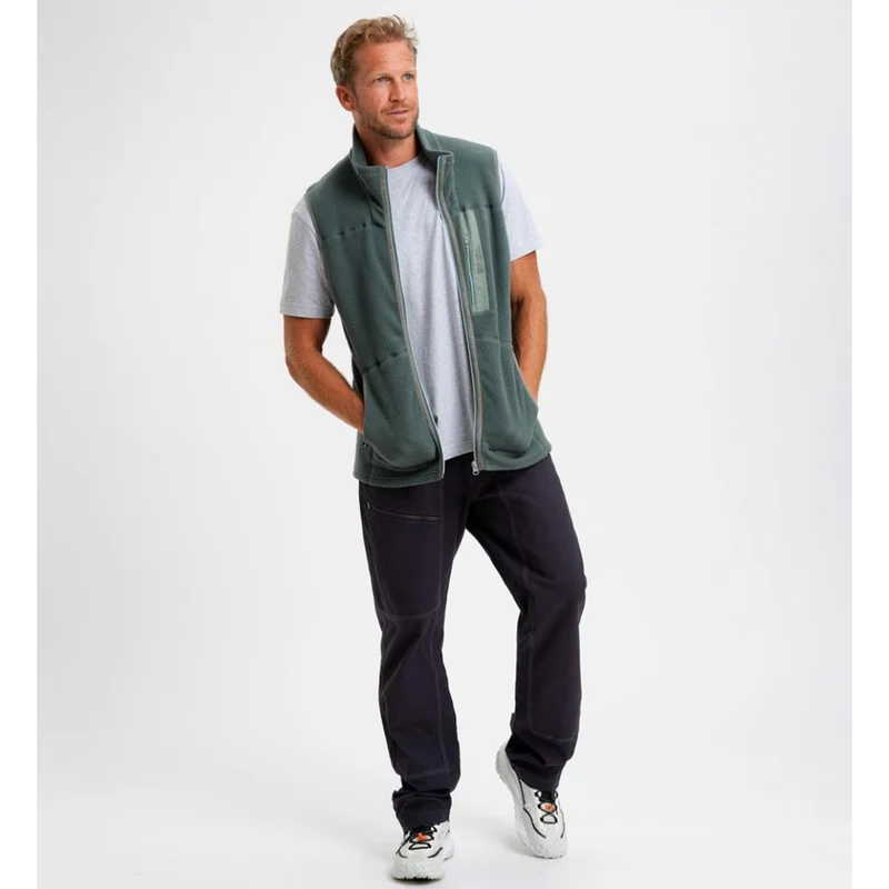 E11 Canyon Pile Fleece Vest balsam green Herren Weste