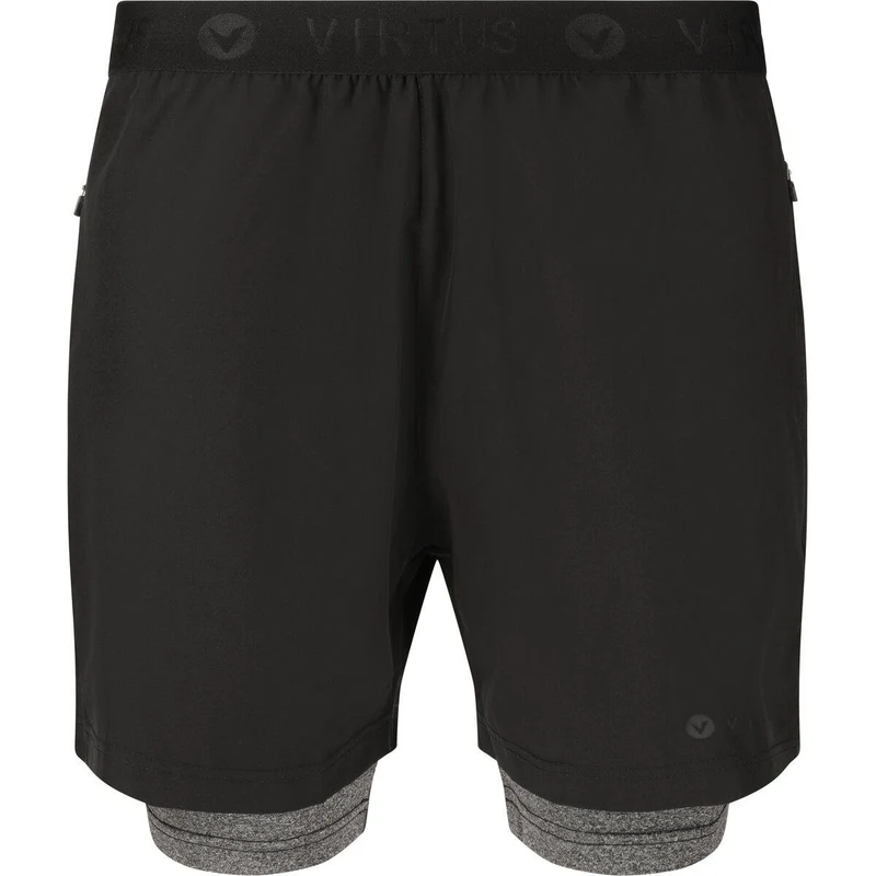 Virtus Dylan M 2-in-1 Stretch Shorts - black