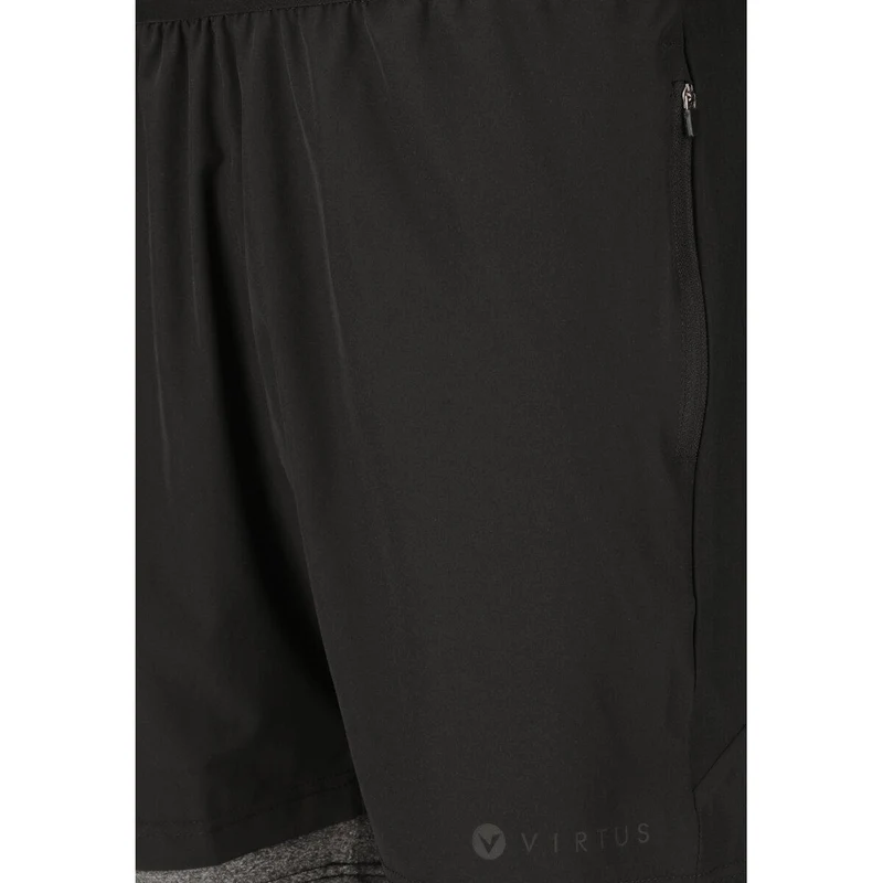 Virtus Dylan M 2-in-1 Stretch Shorts - black