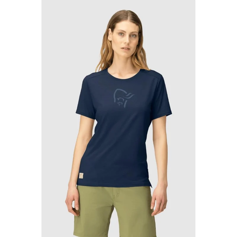 Norrøna Women's femund equaliser merino T- Shirt - indigo night