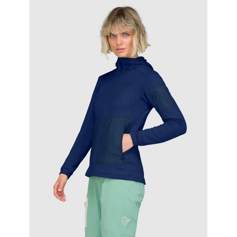 Norrøna Women's falketind warm2 stretch Hood - indigo night