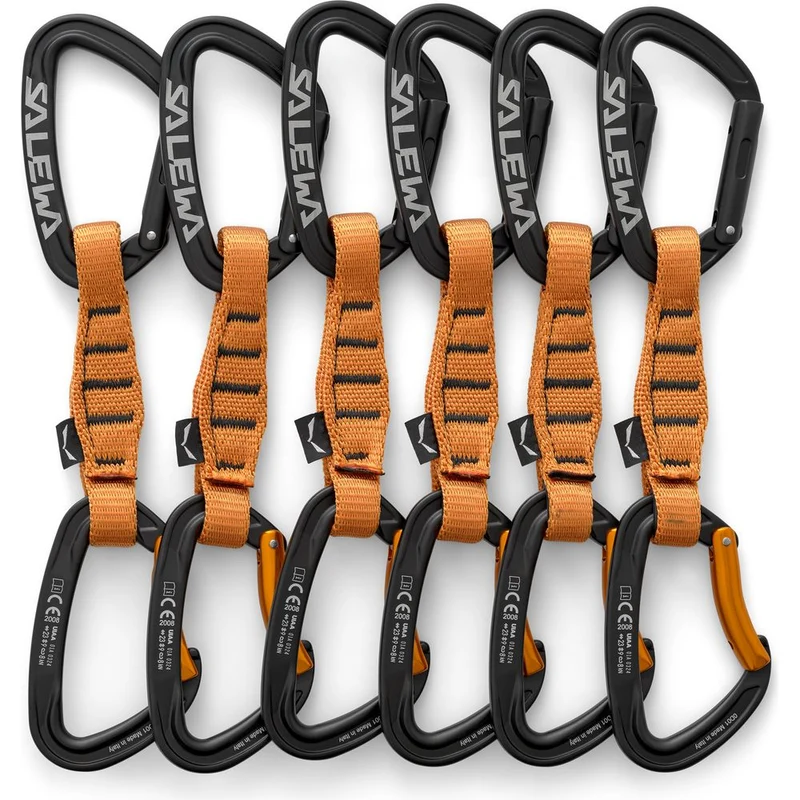 Salewa Ortles Str/bnt 110 QD 6 Pack black orange Expresskarabiner
