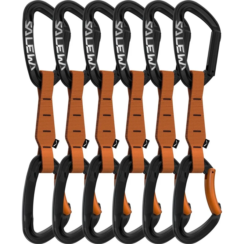 Salewa Ortles Str/bnt 110 QD 6 Pack black orange Expresskarabiner