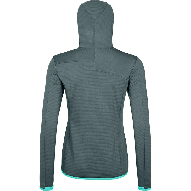 Ortovox Fleece Light Grid Hooded Damen Fleecejacke dark arctic grey
