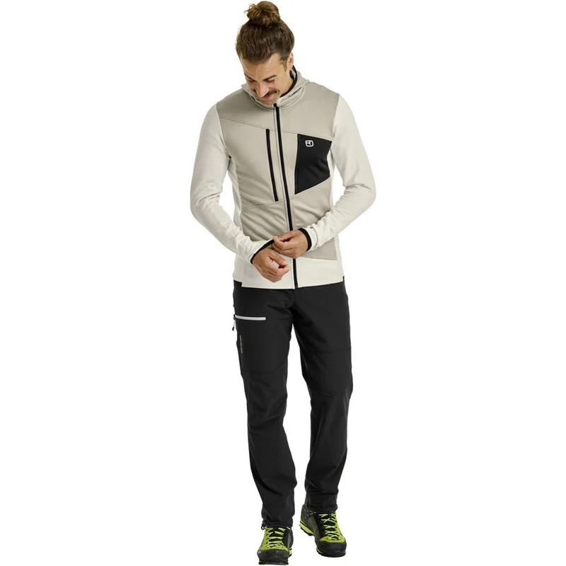 Ortovox Fleece Grid Hoody Herren Fleecejacke glacier grey