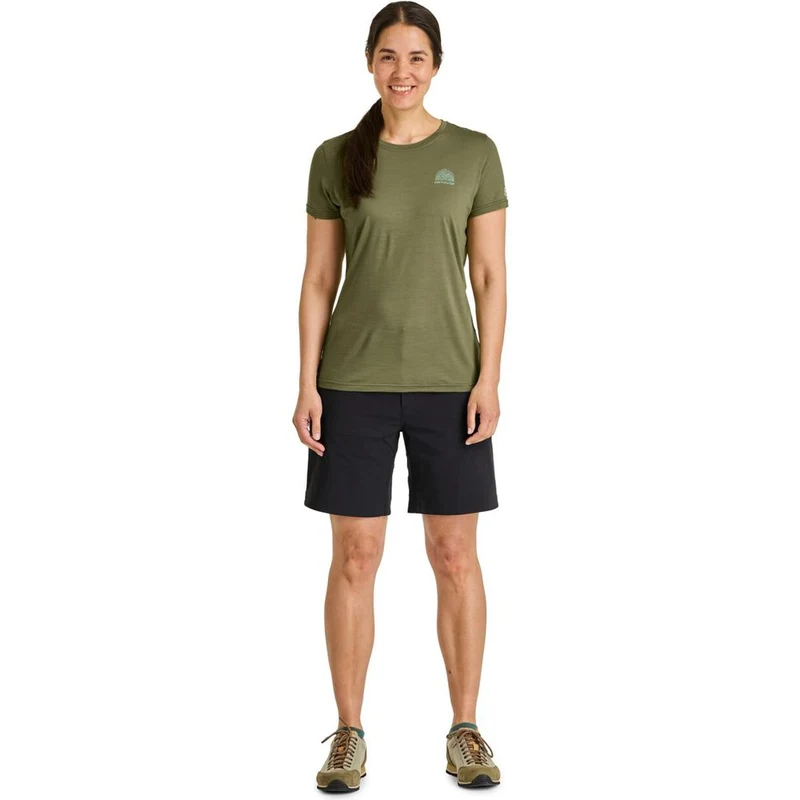 Ortovox 120 Cool Tec Mtn Stripe Damen T-Shirt black raven
