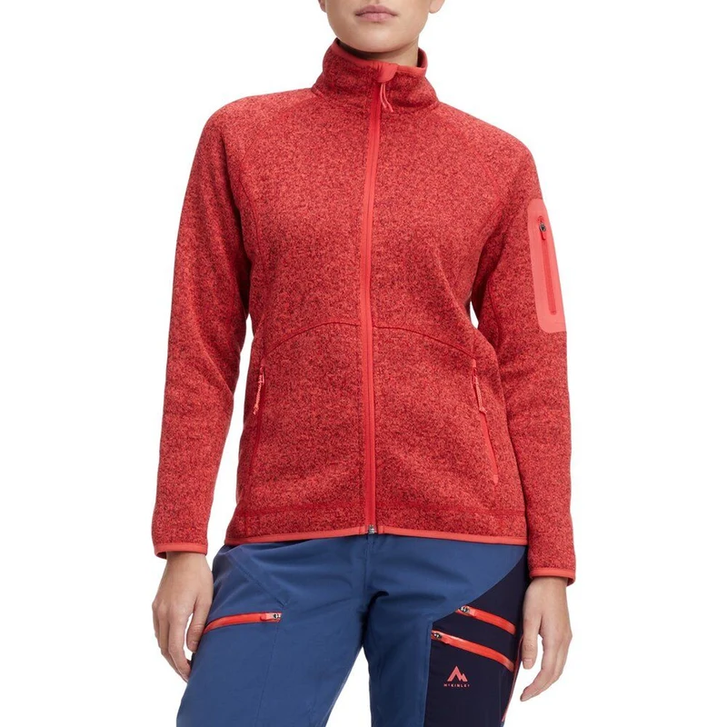 McKinley Damen Fleecejacke Skeena melange/red/red