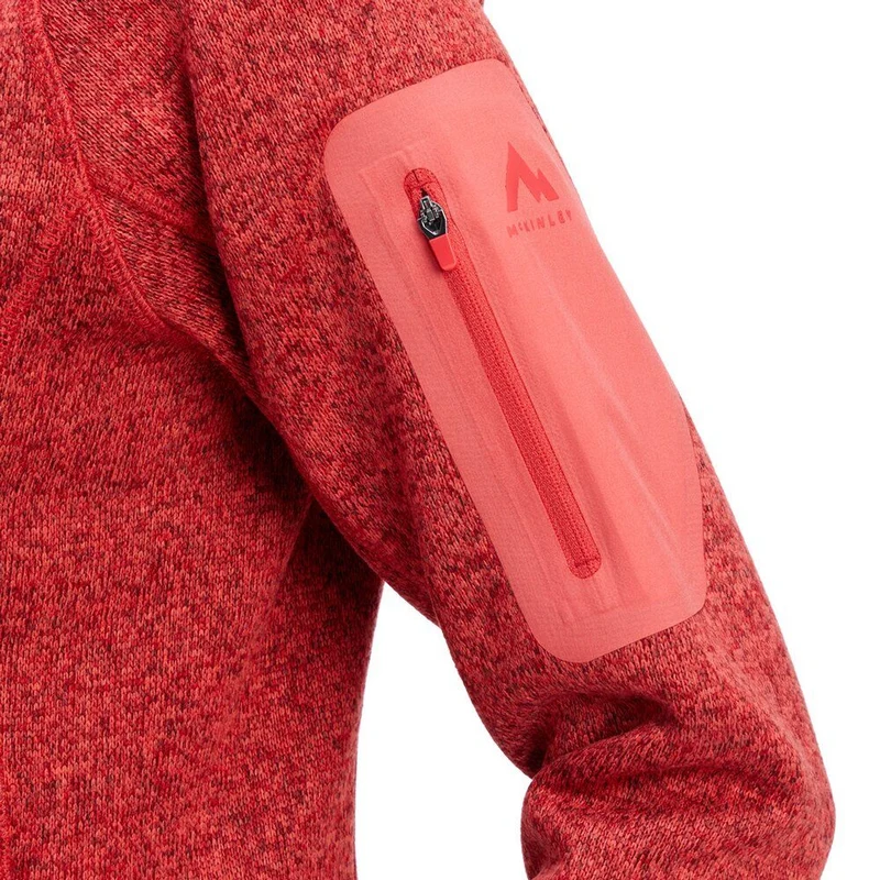 McKinley Damen Fleecejacke Skeena melange/red/red