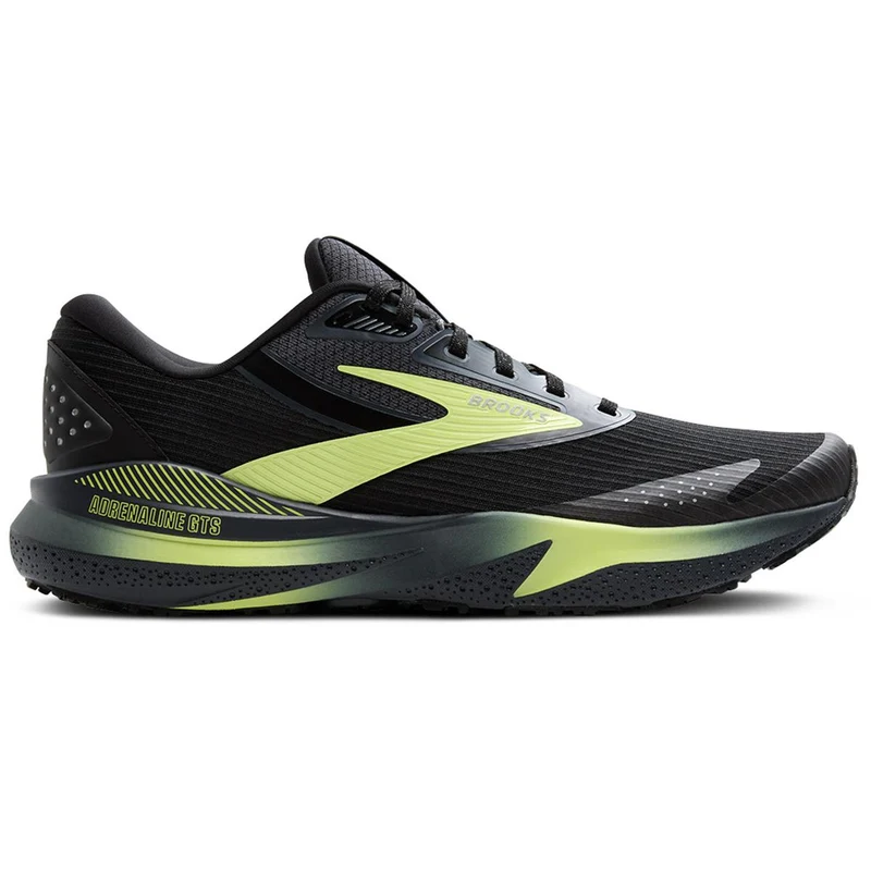 Brooks Adrenaline GTS 24 Herren Laufschuhe Weatherized Black Ebony New Yellow