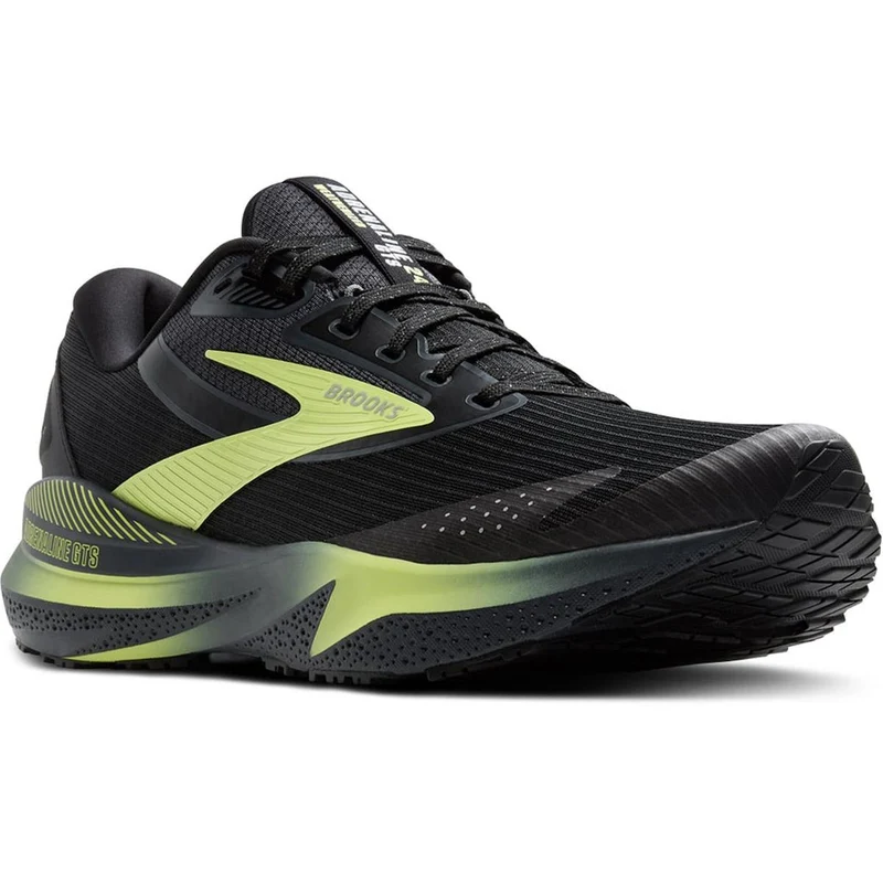 Brooks Adrenaline GTS 24 Herren Laufschuhe Weatherized Black Ebony New Yellow