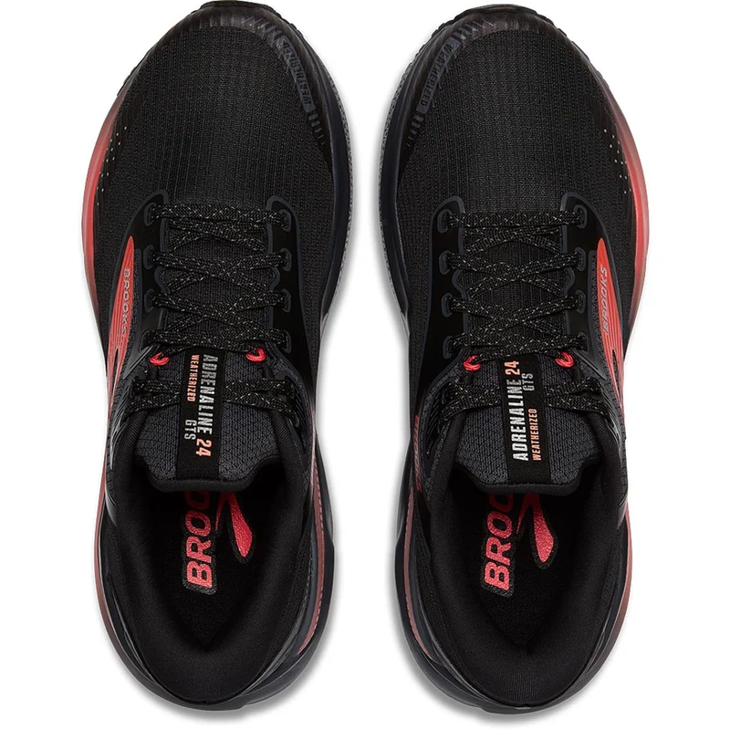 Brooks Adrenaline GTS 24 Women Weatherized black ebony hot coral