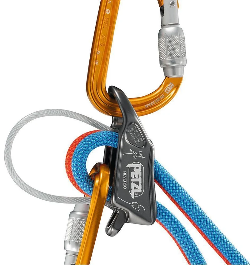 Petzl Reverso Sicherungsgerät grau