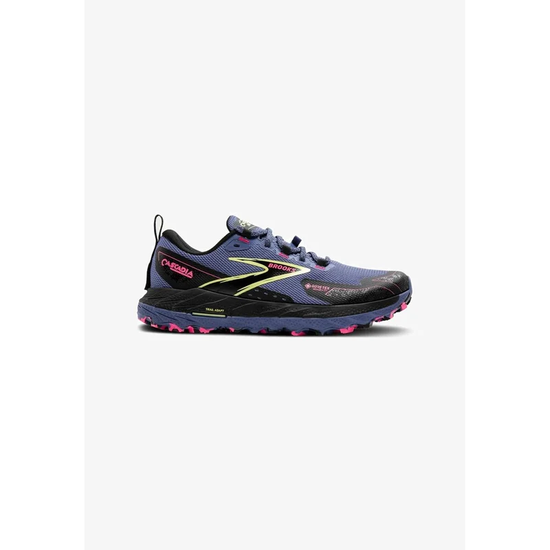 Brooks Cascadia 18 GTX Damen Laufschuhe Grey Blue Black Pink