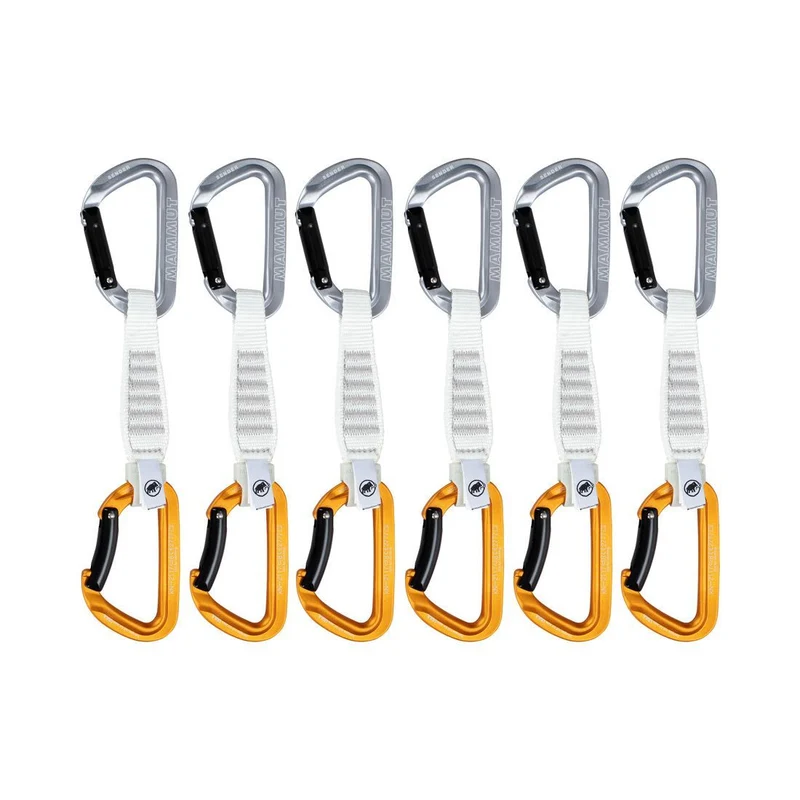 Mammut Sender Keylock 12 cm 6er Quickdraw Express Set light grey-gold