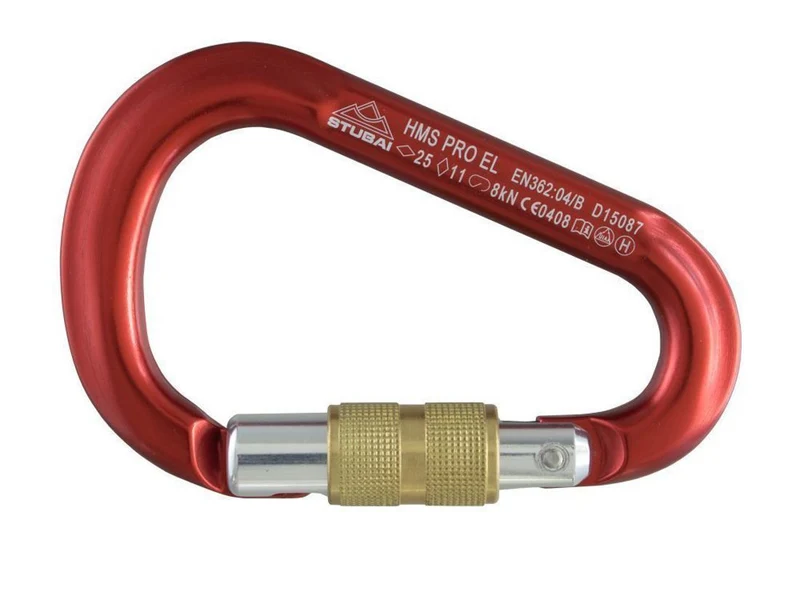 Stubai HMS Pro Easylock Karabiner rot