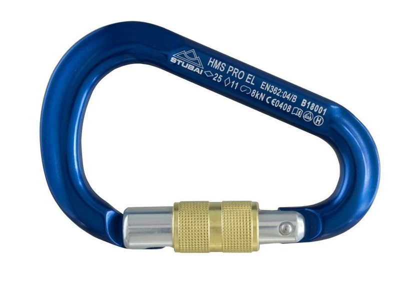 Stubai HMS Pro Easylock Karabiner blau