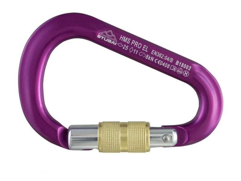 Stubai HMS Pro Easylock Karabiner violett