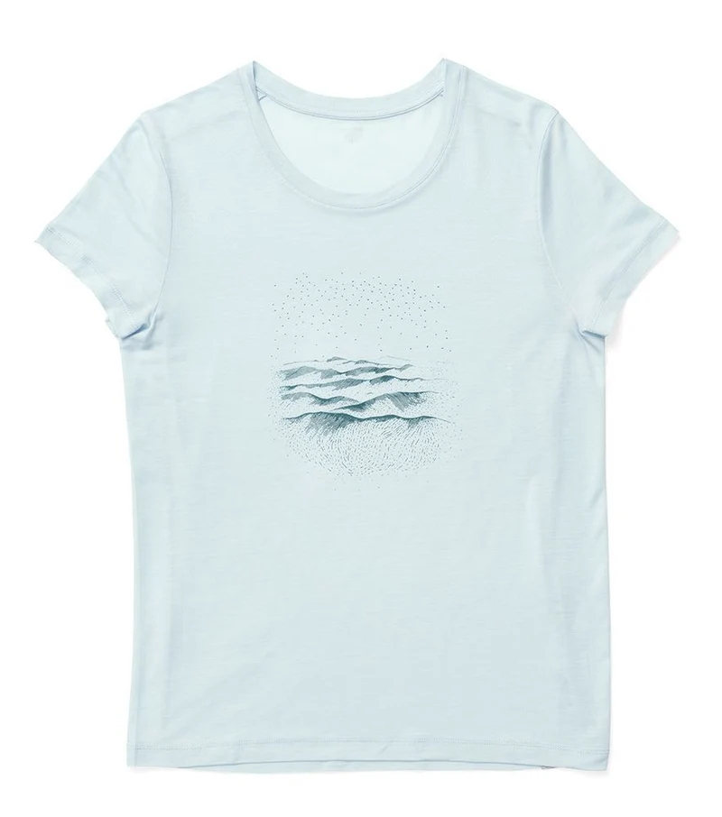 Houdini Tree Message Tee Damen T-Shirt bluetiful