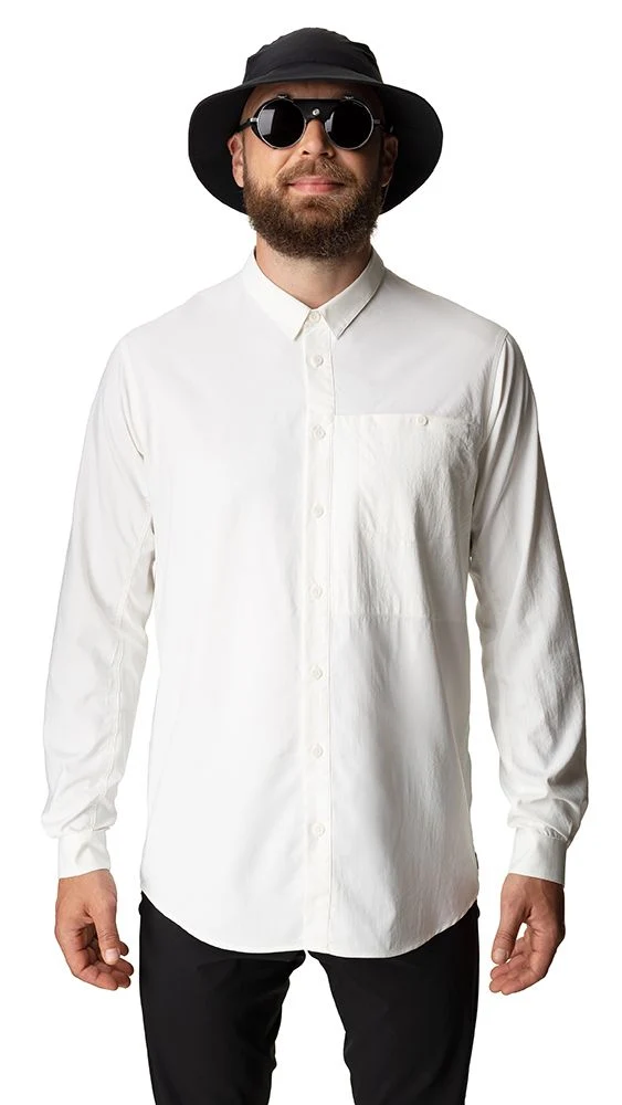 Houdini Longsleeve Shirt Herren Langarm-Hemd powderday white