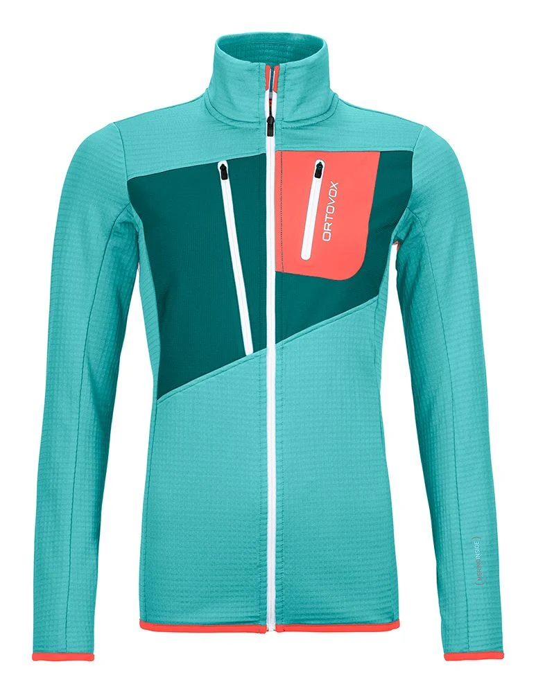 Ortovox Fleece Grid Jacket Damen Fleecejacke ice waterfall
