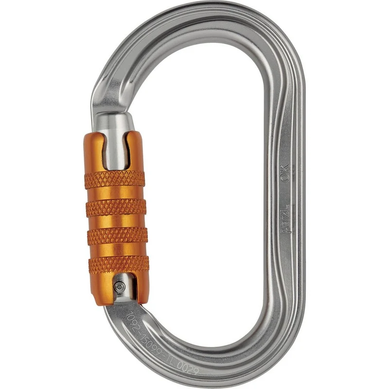 Petzl OK Triact-Lock Verschlußkarabiner grau