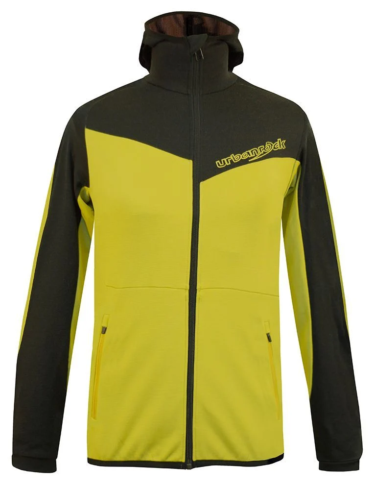 Urban Rock Valisera Herren Fleecejacke schwarz-citronelle