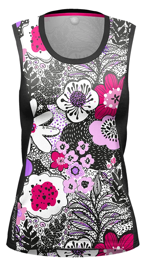 Crazy Idea Top Sirio Damen Tanktop doodles