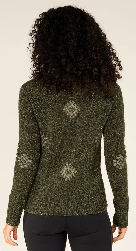 Sherpa Vindo Crew Damen Pullover evergreen