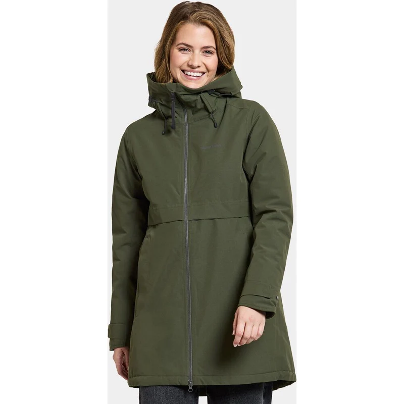Didriksons Damen Mantel Helle Wns Parka 5 deep green