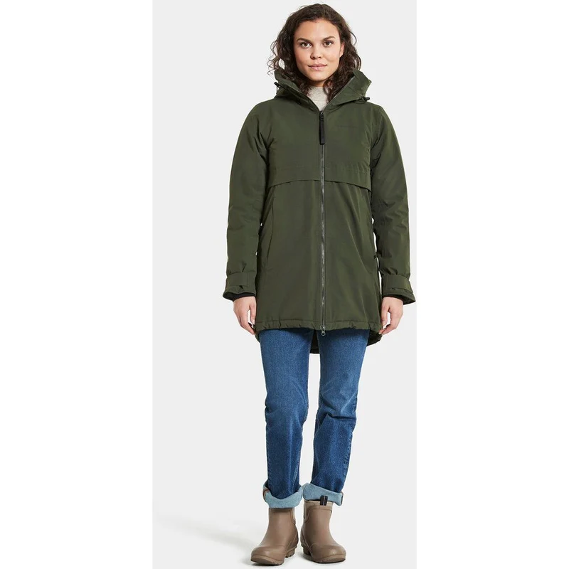 Didriksons Damen Mantel Helle Wns Parka 5 deep green