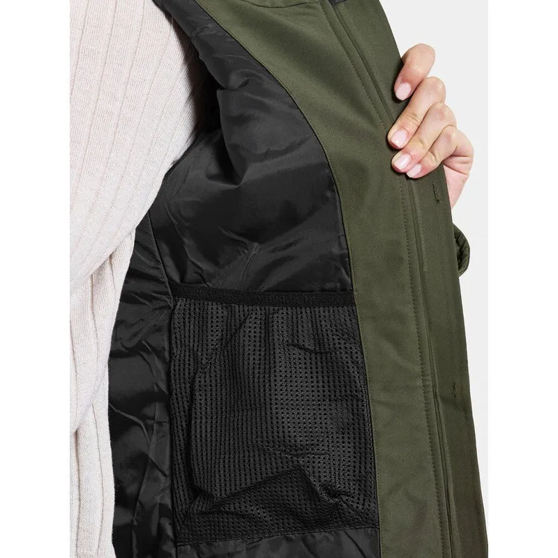 Didriksons Damen Mantel Helle Wns Parka 5 deep green