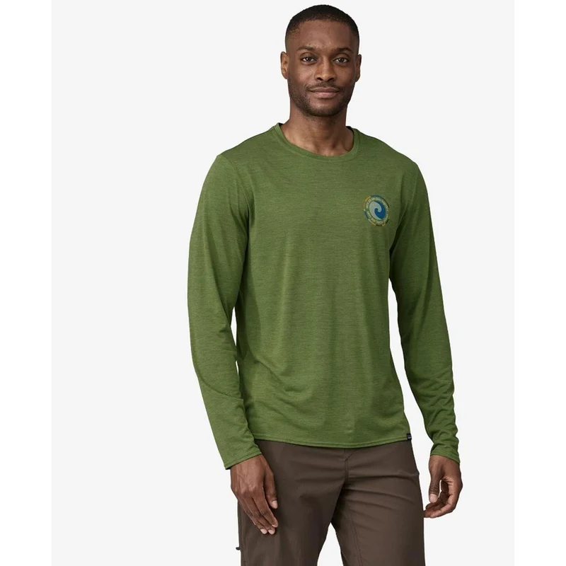 Patagonia M L/S Cap Cool Daily Graphic unity fitz terrain green Herren Longsleeve