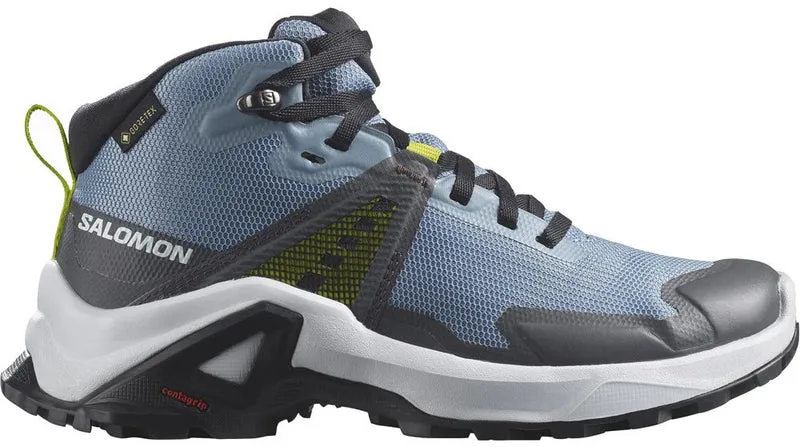 Salomon X Raise Mid Kinderschuh faded denim/indigo bunting/acid lime