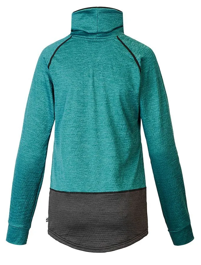 Picture Blossom Grid Fleece Damen Midlayer dark sea
