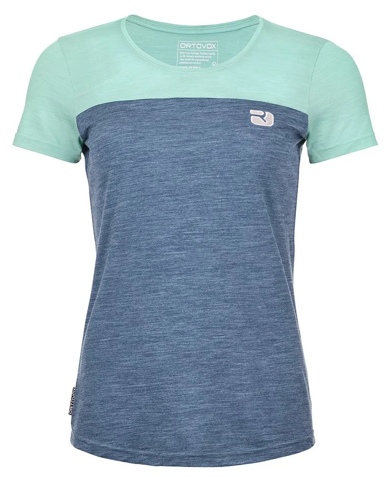 Ortovox 150 Cool Logo TS Damen Merino-Shirt ice waterfall