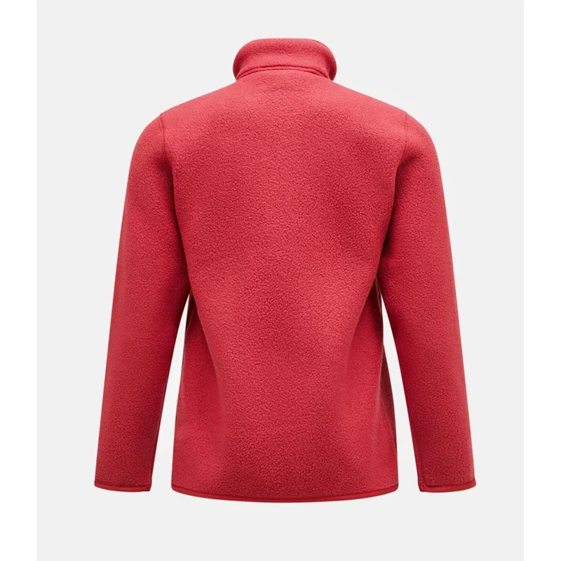 Peak Performance W Fleece Snap T-Neck softer red Damen Pullover