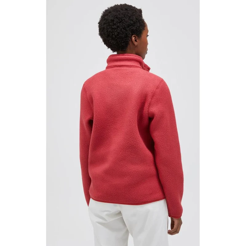 Peak Performance W Fleece Snap T-Neck softer red Damen Pullover