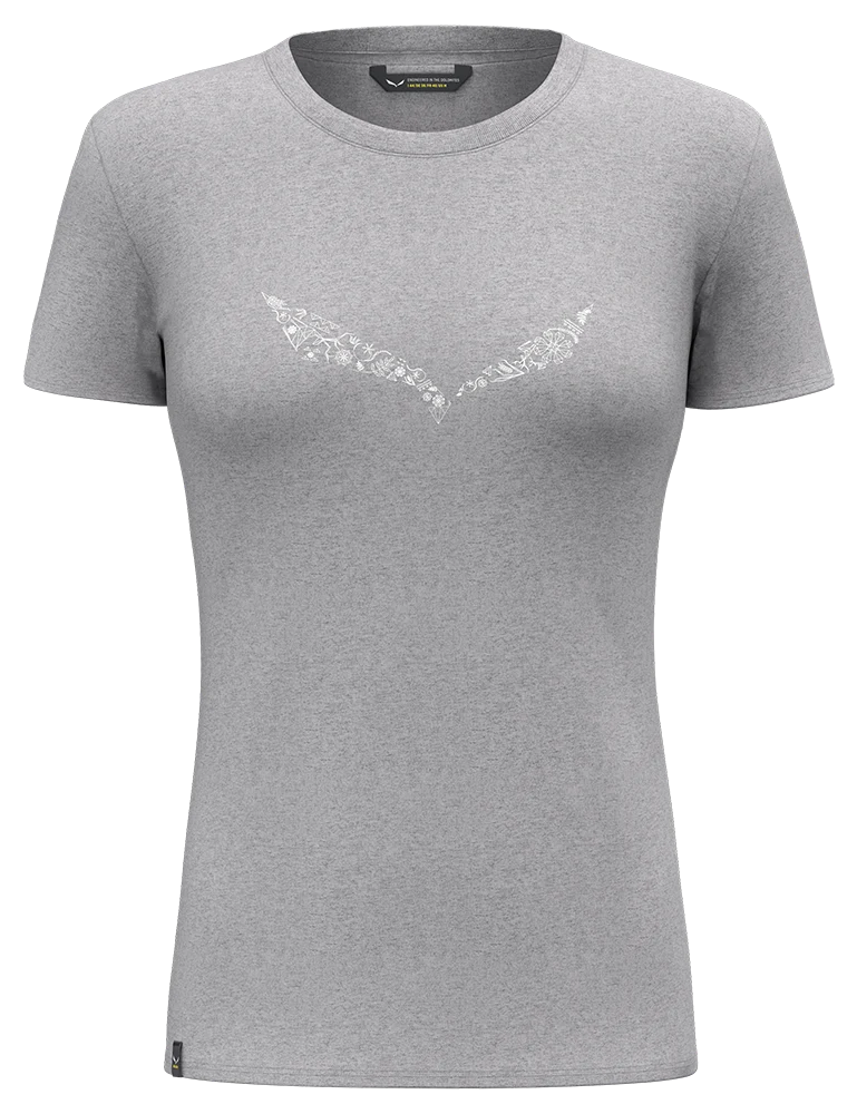 Salewa Solid Dry Damen T-Shirt heather grey