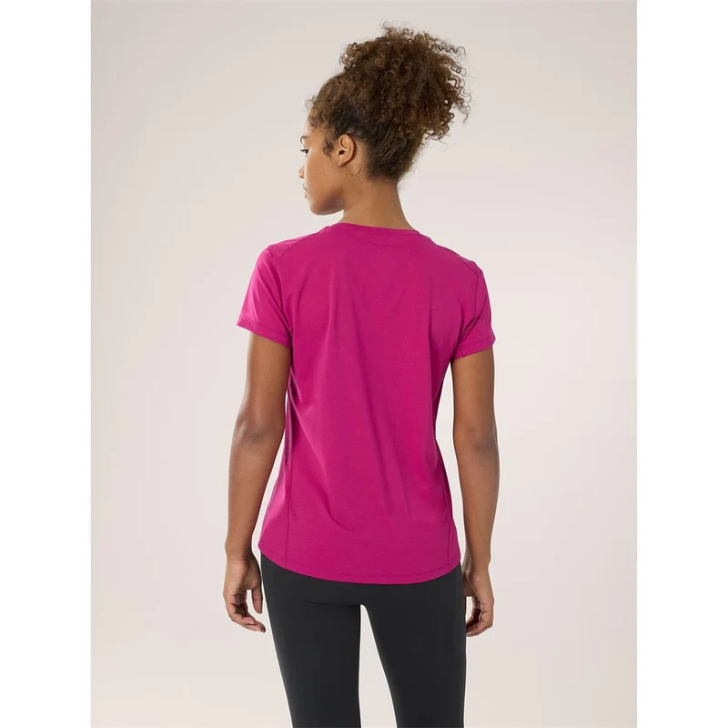 Arcteryx Taema Kurzarmshirt mit Rundhalsausschnitt Damen Amaranthus Heather
