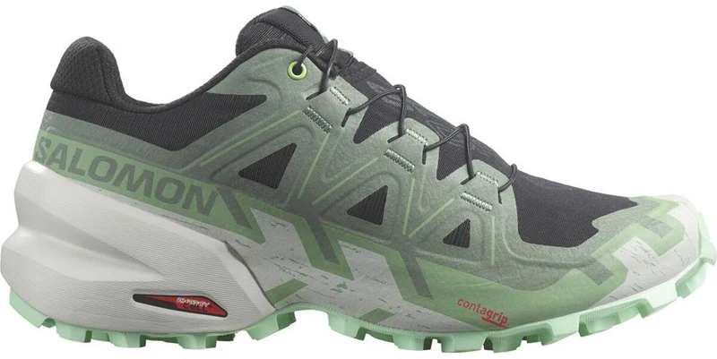 Salomon Speedcross 6 W Damen Trailrunningschuh black/laurel wreath/green ash
