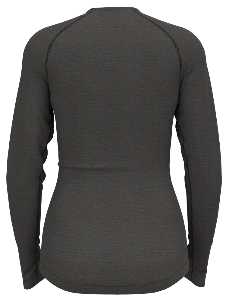 Odlo Performance Wool 150 Base Layer Damen Oberteil matte green - dark grey melange