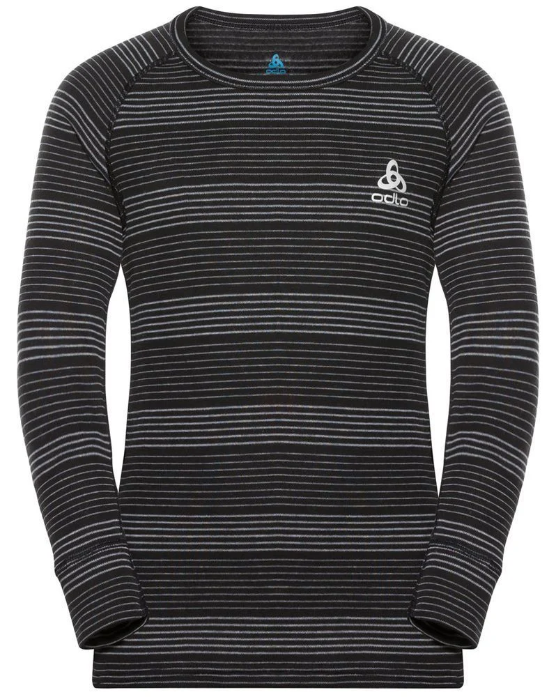 Odlo Das Active Warm ECO Kinder Baselayer-Set. black - grey melange