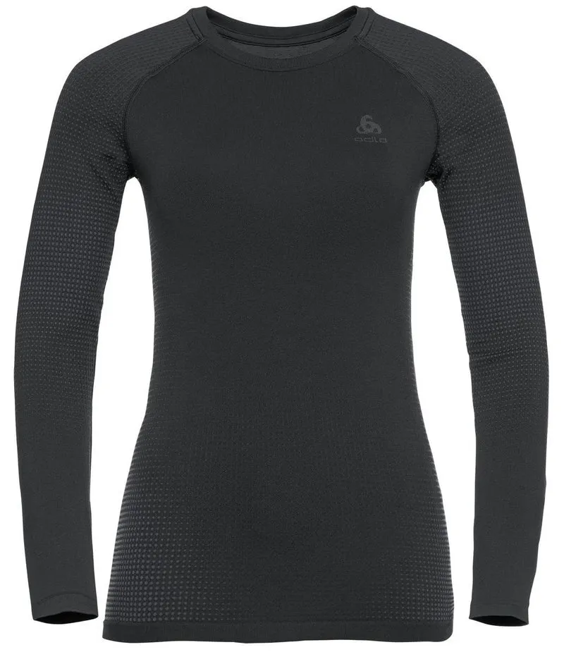 Odlo PERFORMANCE WARM ECO Baselayer-Top Damen black - new odlo graphite grey