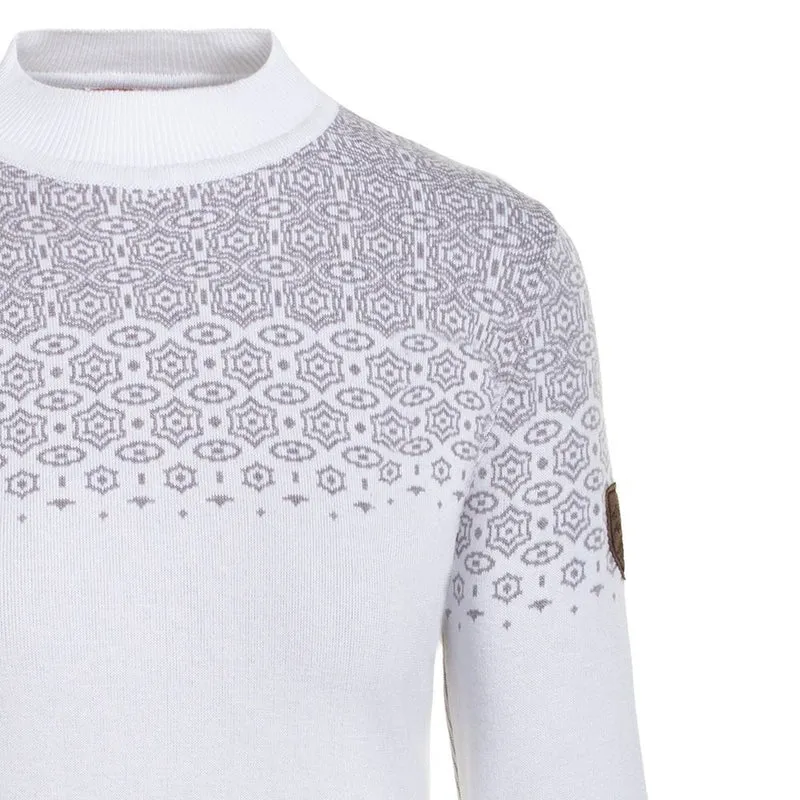 Almgwand Palmenalm Damen Rollkragenpullover weiss-grau