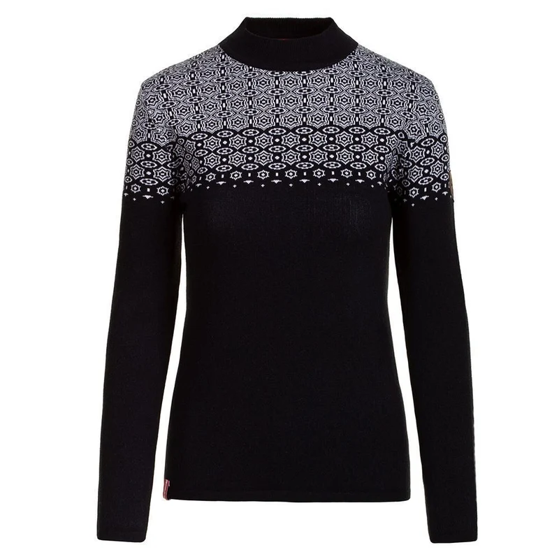 Almgwand Palmenalm Damen Rollkragenpullover schwarz-weiss